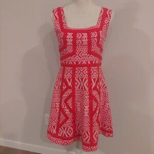 Maeve Anthropologie Red Dress
